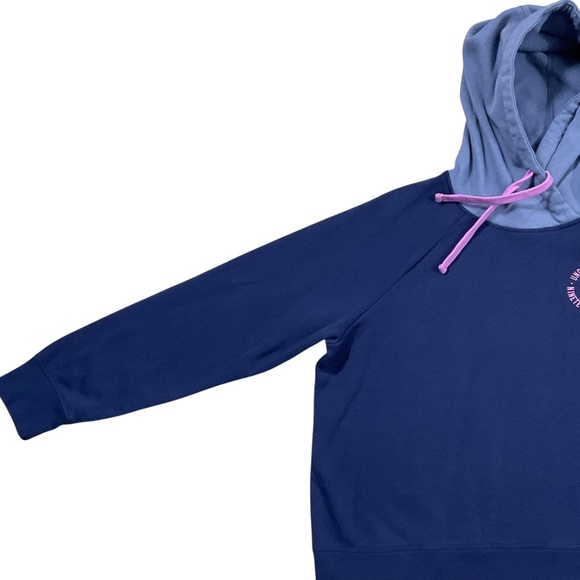Under Armour  Rival Cb Fleece Top, Color Midnight Navy/Aurora Purple/Jellyfish - Picture 4 of 11